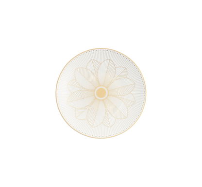 Christofle Malmaison Dinnerware: Impériale Bread and Butter Plate, Porcelain Gold-Finish