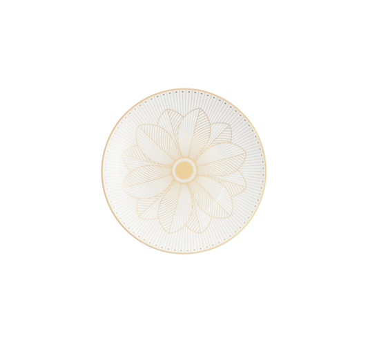 Christofle Malmaison Dinnerware: Impériale Bread and Butter Plate, Porcelain Gold-Finish