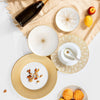 Christofle Malmaison Dinnerware: Impériale Dinner Plate, Porcelain Gold-Finish