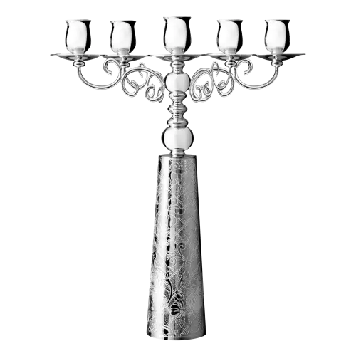 Christofle Jardin d'Eden Candelabra For Five Candles Silver-Plated