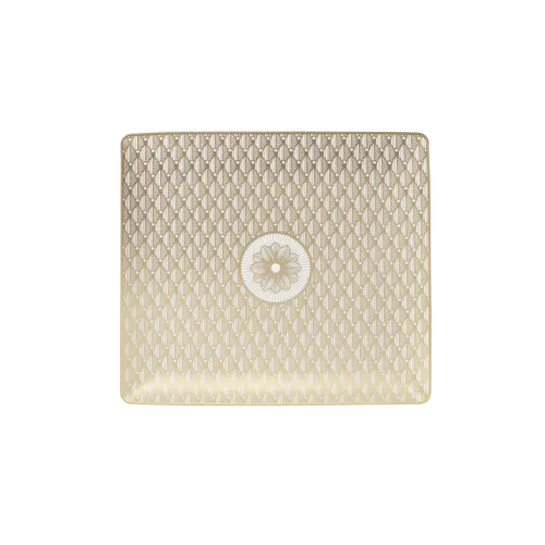 Christofle  Tray Gold Malmaison Imperiale  Porcelain 7x6