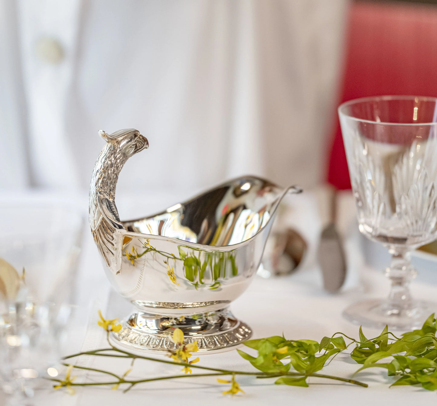 Christofle Malmaison Large Gravy Boat, Silver-Plated