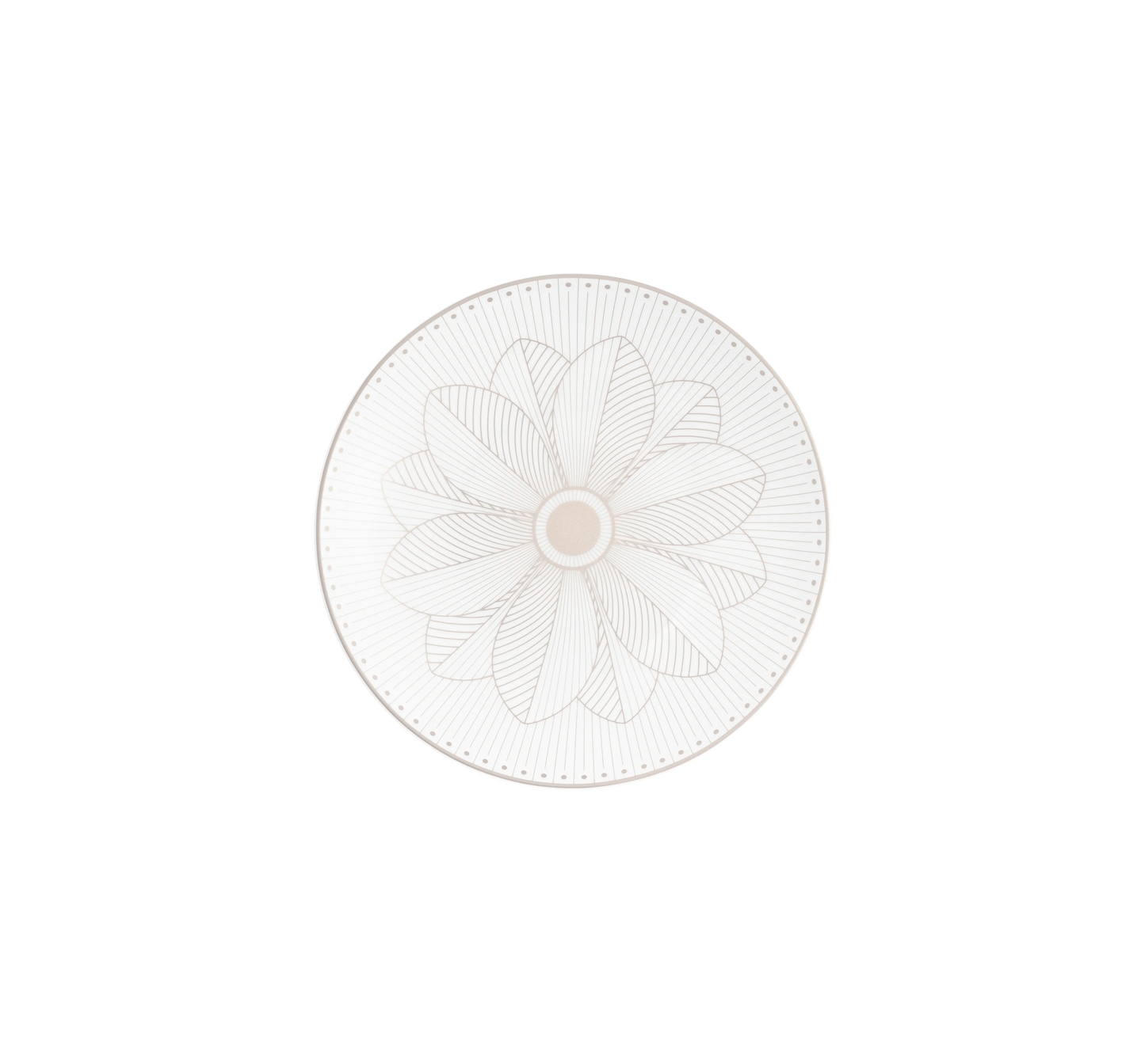 Christofle Malmaison Impériale Porcelain Bread Plate Platinum Finish