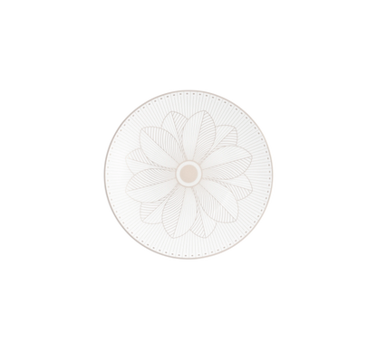 Christofle Malmaison Impériale Porcelain Bread Plate Platinum Finish