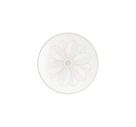 Christofle Malmaison Impériale Porcelain Bread Plate Platinum Finish