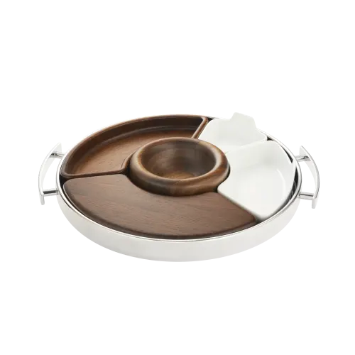 Christofle MOOD Coffee Tray Stainless Steele with inserts