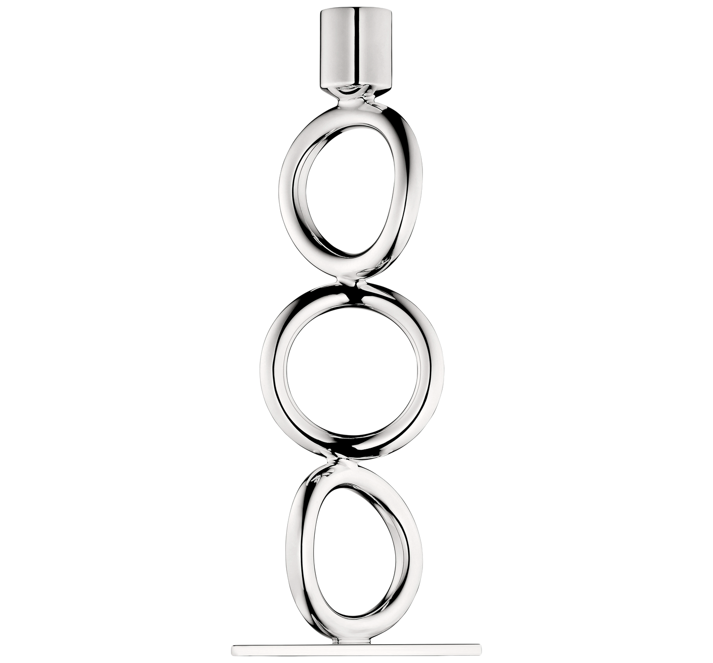 Christofle Vertigo  Silver-Plated 3-Ring Candelabra