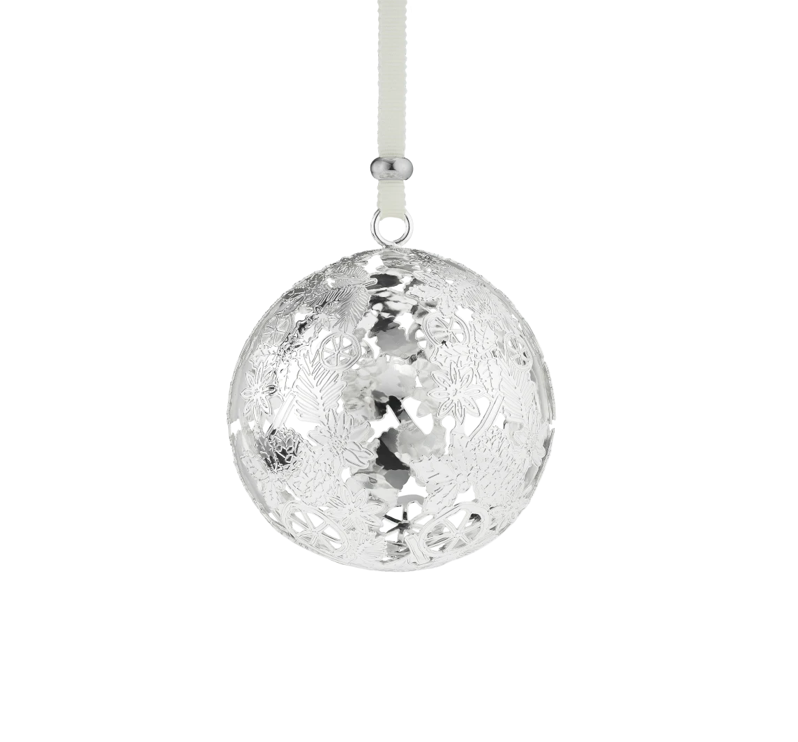 Christofle 2025 Ornament Silver Plated Bouquet Givré