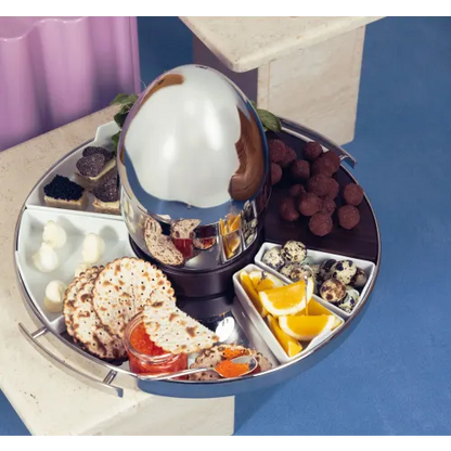 Christofle Mood Party Tray with Inserts, Stainless Steel