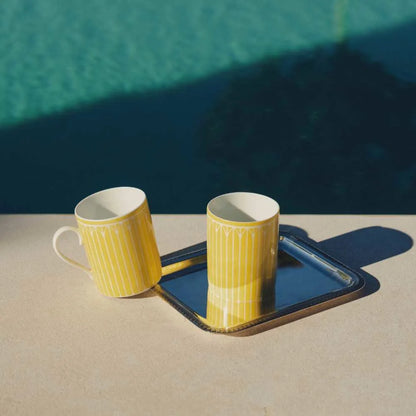 Christofle Malmaison Riviera Porcelain Mug