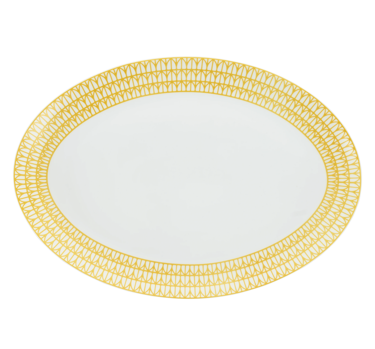 Christofle Malmaison Riviera Porcelain Oval Platter 15 inch