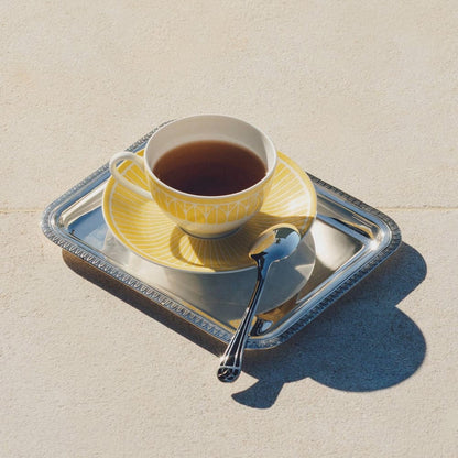 Christofle Malmaison Riviera Porcelain Tea/Coffee Cup and Saucer