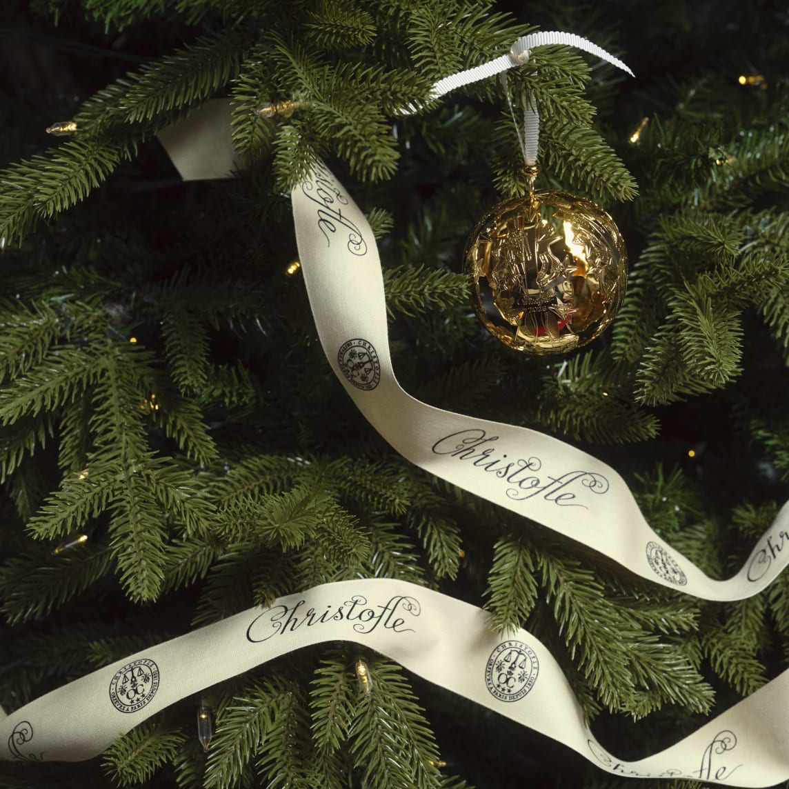 Christofle Gold-Tone Gilded Metal 2026 Edition Christmas Ornament