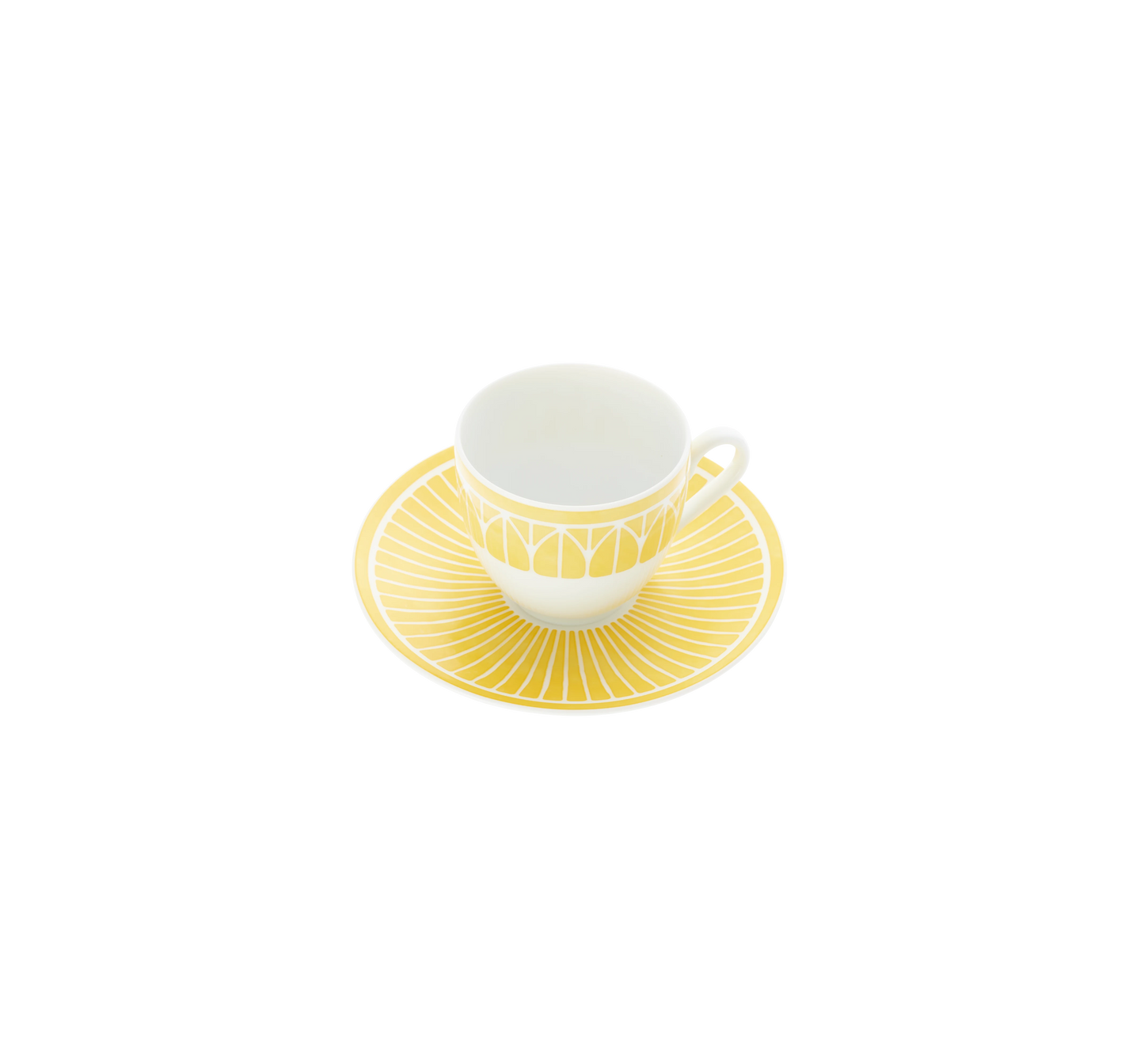 Christofle Malmaison Riviera Porcelain Espresso Cup and Saucer
