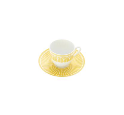 Christofle Malmaison Riviera Porcelain Espresso Cup and Saucer