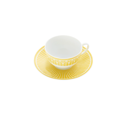 Christofle Malmaison Riviera Porcelain Tea/Coffee Cup and Saucer