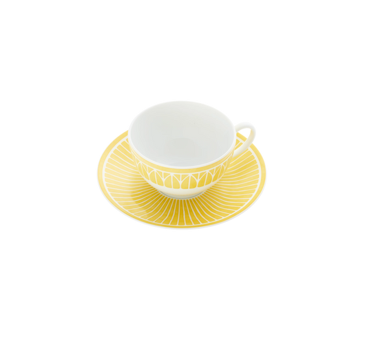 Christofle Malmaison Riviera Porcelain Tea/Coffee Cup and Saucer