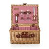 Classic Wine & Cheese Picnic Basket Red Gingham