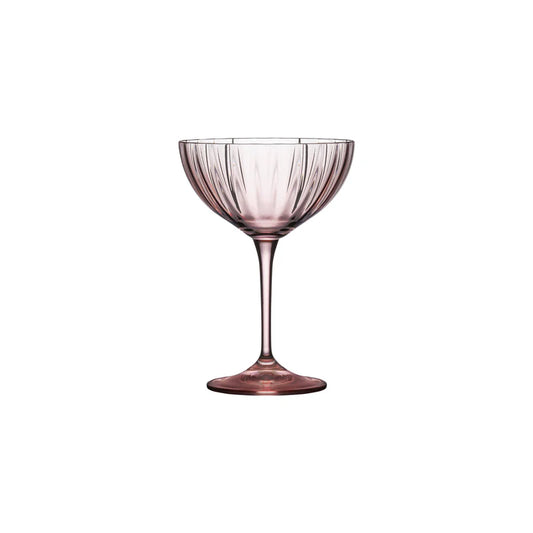 Costa Nova Pink Magnolia Set 6 Coupe Glasses Sensa
