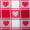 Red and White Heart Napkin
