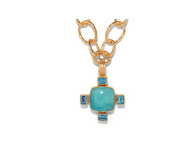 Dina Mackney Amazonite and Blue Topaz Necklace