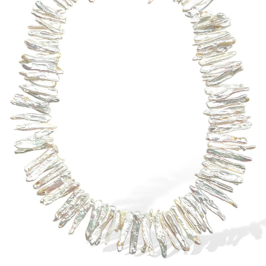 Dina Mackney Biwa Pearl Stick Necklace