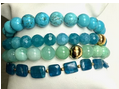 Dina Mackney Stretech Bracelets Blues Spring Short Stack