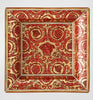 Versace Medusa Garland Red Tray, 7" Square