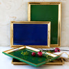 Vietri Florentine Wooden Accessories Green & Gold Rectangular Tray Large