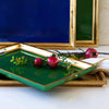 Vietri Florentine Wooden Accessories Green & Gold Rectangular Tray Medium