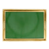 Vietri Florentine Wooden Accessories Green & Gold Rectangular Tray Large