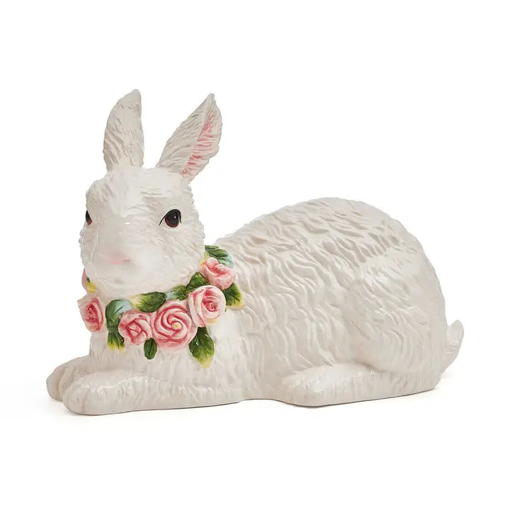 Fitz & Floyd Resting Rabbit Figurine La Fleur