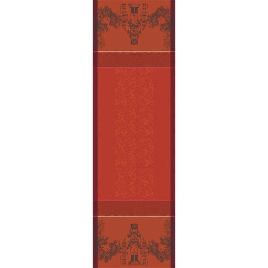 Garnier Thiebaut  69x21 Casses Noisettes Rouge Festif Jacquard Tablerunner