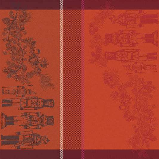 Garnier Thiebaut Casses Noisettes Rouge Festif Jacquard Napkin