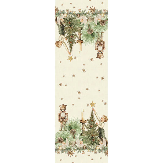 Garnier Thiebaut Noel Vintage Dore Printed Table runner
