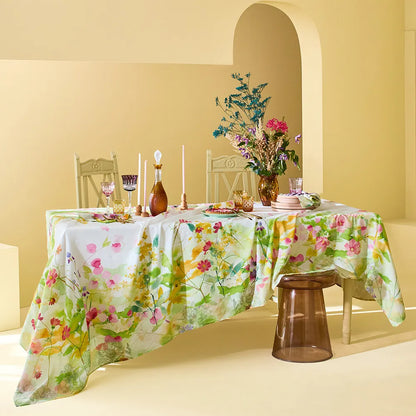 Garnier Thiebaut Souffle Fleuri  45"x45", Printemps Tablecloth