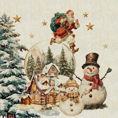 Garnier Thiebaut Bonhommes De Neige Vintage Napkin