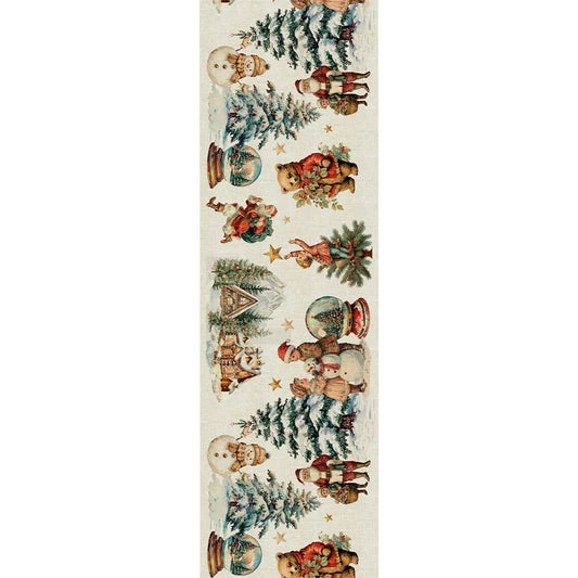 Garnier Thiebaut 20x91 Bonhommes De Neige Vintage Tablerunner
