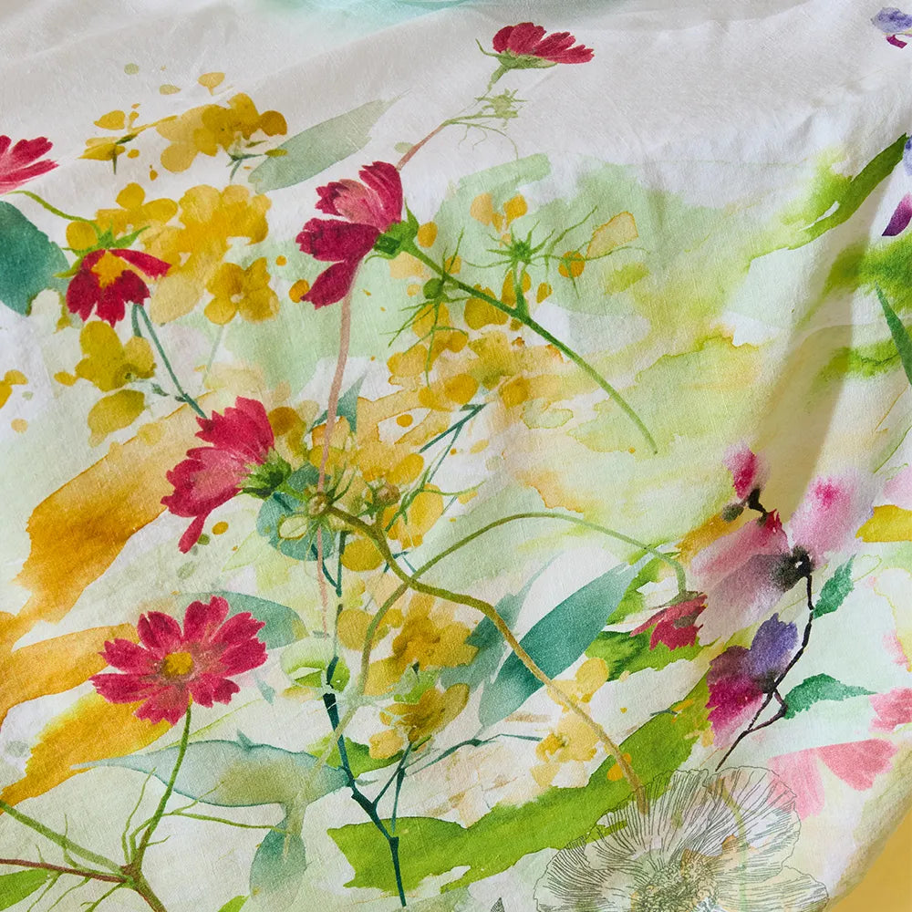 Garnier Thiebaut Souffle Fleuri  45"x45", Printemps Tablecloth