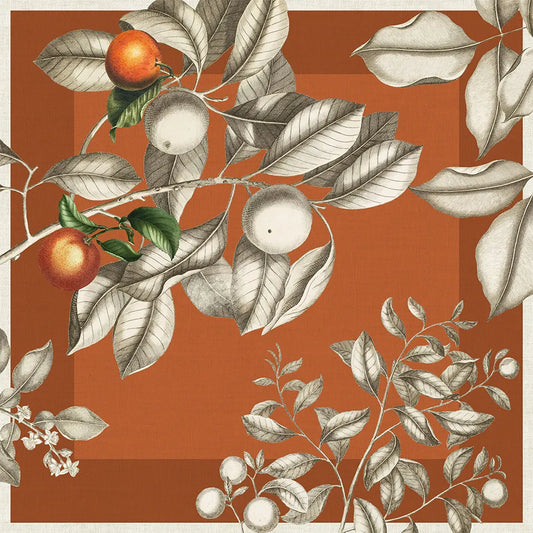 Garnier Thiebaut Mandarines Rouille Napkin, Cotton-Linen Blend