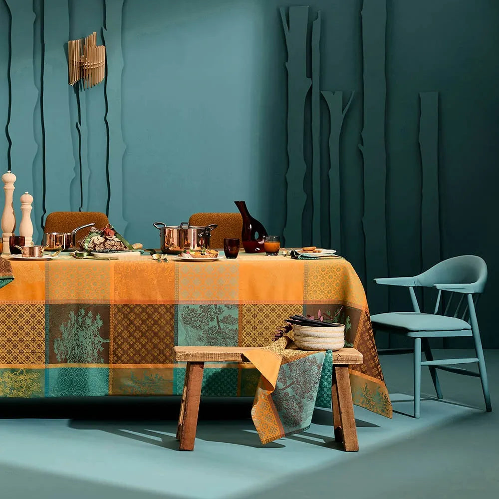 Garnier Thiebaut 71x118 Mille Trees Foret Jacquard Tablecloth
