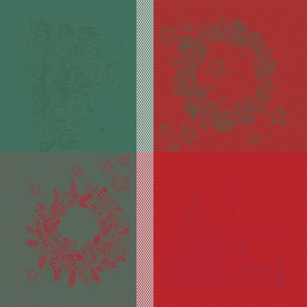 Garnier Thiebaut NPK Noel Magique Houx Jacquard Napkin