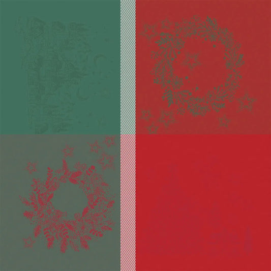 Garnier Thiebaut NPK Noel Magique Houx Jacquard Napkin
