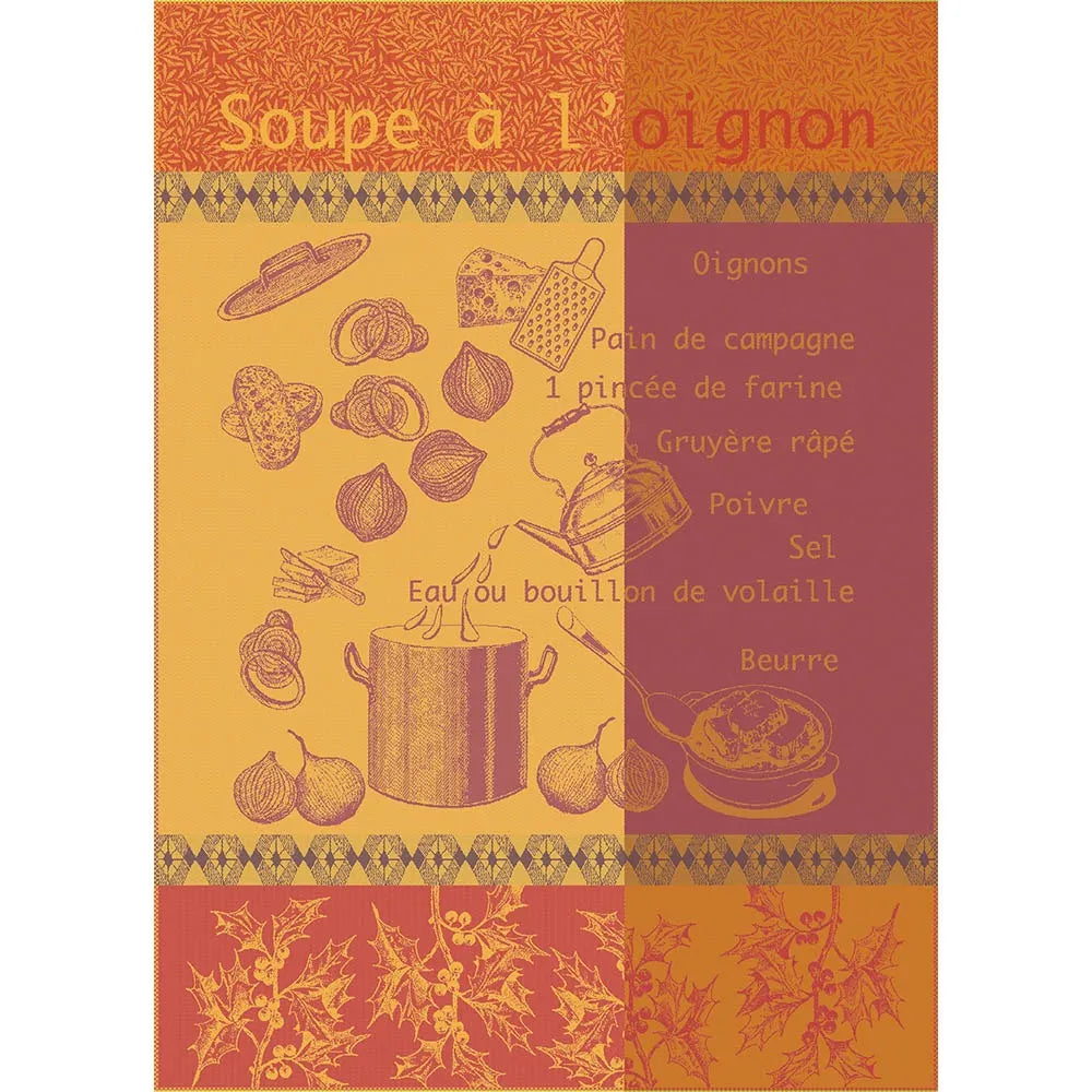 Garnier Thiebaut Soupe A L'Oignon Rouille Jacquard Kitchen Towel