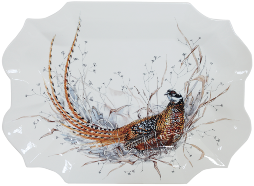 Sologne Pheasant Serving Platter Gien