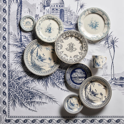 Gien Les Depareillees Fleur Blue Dinner Plate