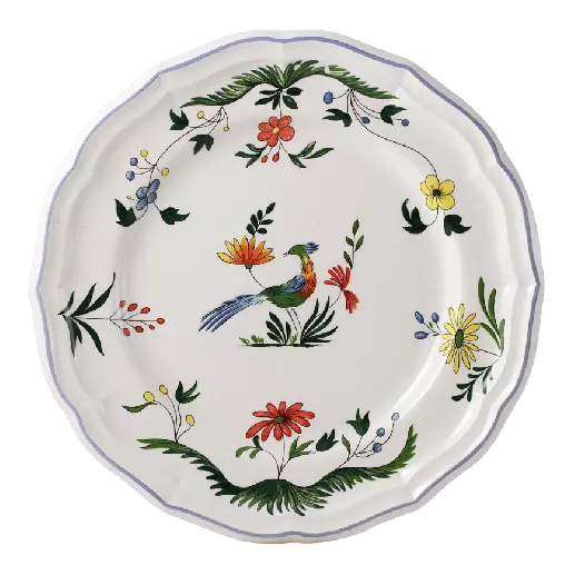 Gien Oiseaux de Paradis Dinner Plate 10 1/4 inch