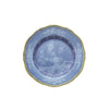 Ginori 1735 Oriente Italiano Bread Plate with Gold Trim - Pervinca (Periwinkle)