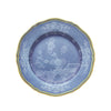 Ginori 1735 Oriente Italiano Dessert/Salad Plate with Gold Trim Periwinkle