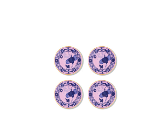 Ginori 1735 Azalea Coasters Oriente Italiano Set of 4